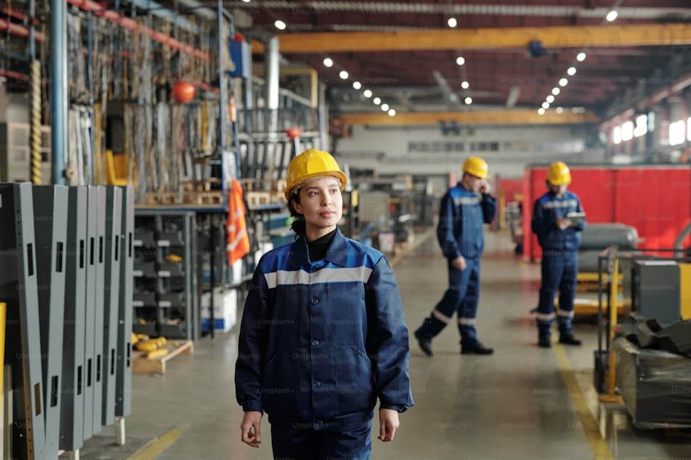 Worker walking